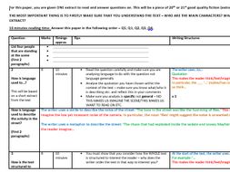 AQA new spec English Language Paper 1 Revision sheet and activities