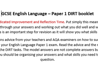 AQA GCSE English Language P1 DIRT/ feedback booklet