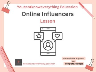 Social Media Influencers PSHE Lesson