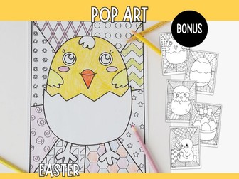 Easter Colouring Pages - Pop Art