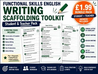 Functional Skills English Writing Scaffolding Toolkit