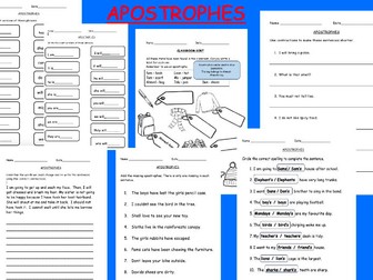 Apostrophe Worksheets - variety