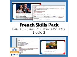 Studio 3 GCSE style role play, picture description and translation