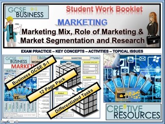 Marketing ( Market Mix , Role of Marketing , Market Segmentation , Market Research )