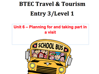 BTEC Travel & Tourism  - Unit 6 Planning a visit - Presentation