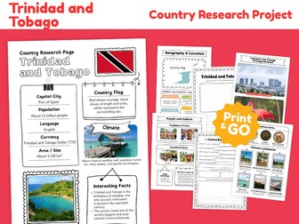 Trinidad and Tobago Country Research Project | Geography & Culture Worksheets