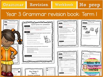 Year 3 Grammar Workbook Term 1