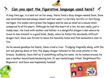 Figurative Language Assessment (Knighthood For Beginners)