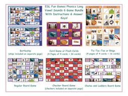 Phonics Long Vowel Sounds 6 Game Bundle