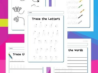 Tracing Worksheets - Letters and Numbers Bundle