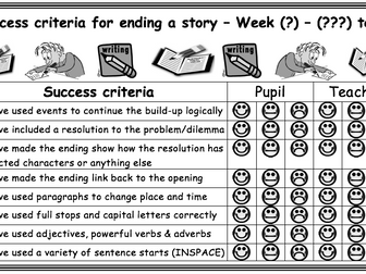 Success Criteria for story opening, middle and ending