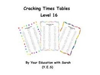 Cracking Times Tables - Level 16