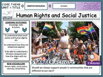 Human Rights and Social Justice  - Religious Education Lesson