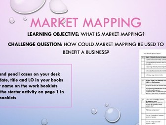 Y10 GCSE Market Mapping