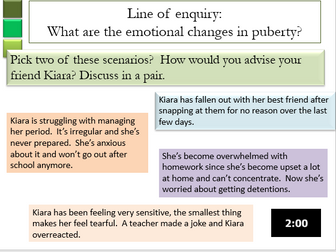 Puberty and personal hygiene PSHE RSE for Year 7 and 8 GIRLS free