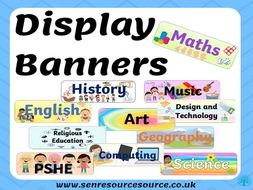 Subject Display Banners Teaching Resources