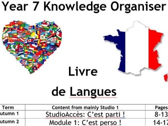 Studio 1 French Parallel Text and Vocabulary booklet
