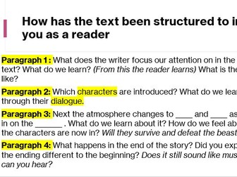 GCSE English language Structure