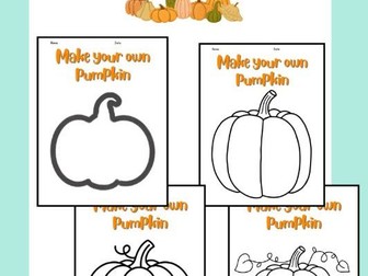 FREEBIE Make Your Own Pumpkin Worksheets