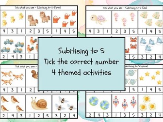 Subitising to 5 EYFS
