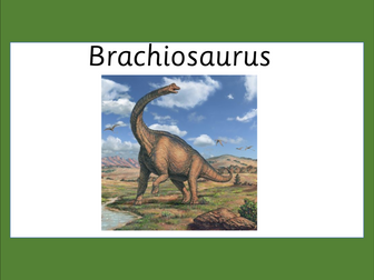 Brachiosaurus Information PowerPoint and Task