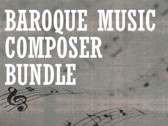Baroque Music Composer BUNDLE