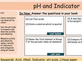 KS3 - pH and Indicator Lesson