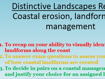 OCR B SOW: Distinctive Landforms Coasts Revision