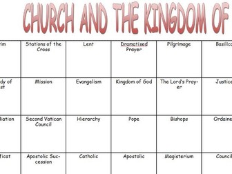 AQA RE Spec B - Catholic Christianity - Church and the Kingdom of God Sheet
