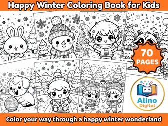 Happy Winter Coloring Book for Kids