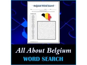 All About Belgium Word Search Puzzle