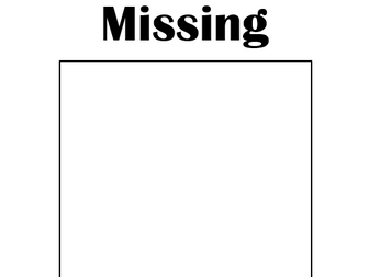 Blank Missing Poster Template