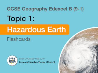 GCSE Geography - Edexcel B (9-1) -  Flashcards - Hazardous Earth