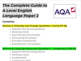 Complete Guide to A LEVEL AQA English Language PAPER 2