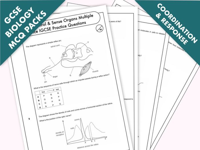 GCSE Biology: Multiple-Choice Topic Question Packs On Coordination ...