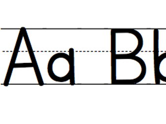 Simple Alphabet Writing Line
