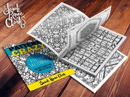 60 coloring pages | Pattern Crazy: Vintage Sketchbook - Printable Adult Coloring Book
