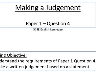 GCSE Language Paper 1 Question 4