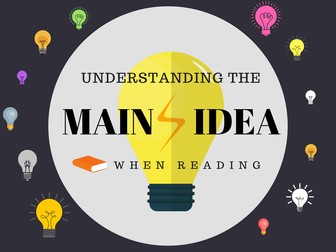 READING FOR MAIN IDEAS English Functional Skill Lesson TAN