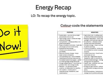 L16 Energy Recap - Edexcel iGCSE Geography