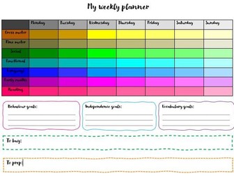 Homeschooling Weekly Planner for 2-5 year-olds (Editable)