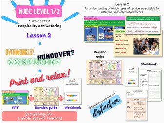 Hospitality and Catering - Unit 1 - Lesson 2. Food Service