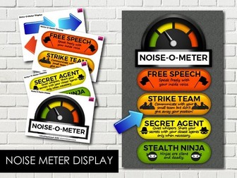 Noise Meter Display, Noise-O-Meter, Noise Monitor, Classroom Noise Monitor
