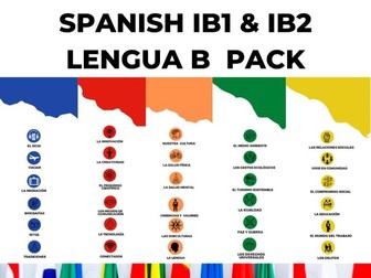 Spanish Vocabulary List IB1 & IB2 Pack - Lengua B - All 5 Themes