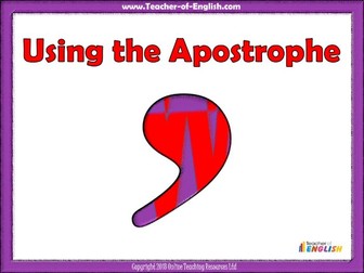 Using the Apostrophe (PowerPoint and worksheets)