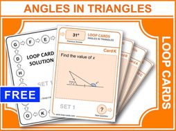 Angles in Triangles (Loop Cards)