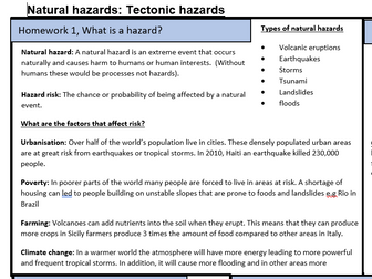 AQA GCSE - Tectonics