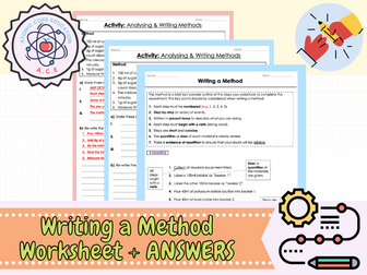 Writing a Scientific Method Worksheet & Answers