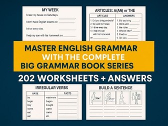 Big Grammar Books 1 & 2 – 202 ESL Worksheets