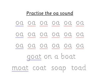 oa phonics activity sheet